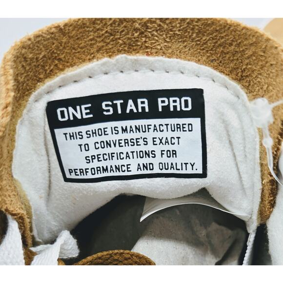 NEW Converse One Star Pro Ox Suede Sunflower Gold Wheat White Shoes Men Size 7 - Picture 10 of 11
